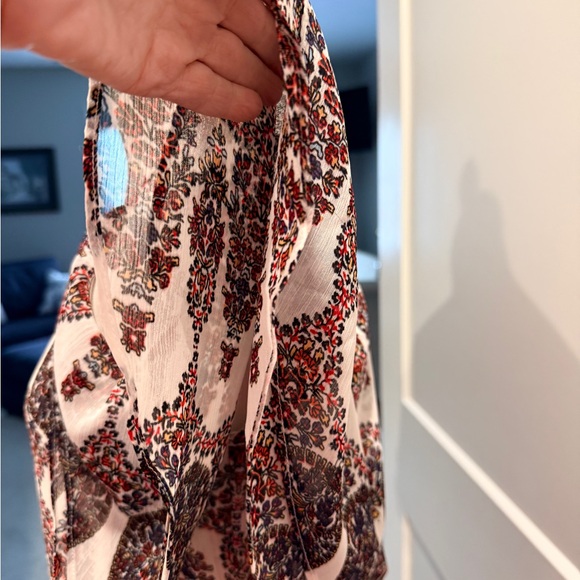 Banana Republic Black, Red, Brown Patterned Maxi Dress - Picture 2 of 7